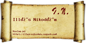Illés Nikodém névjegykártya